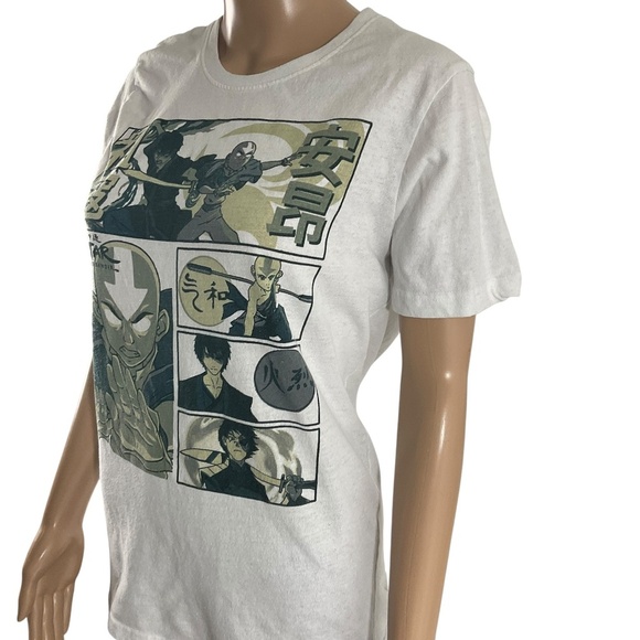 Avatar The Last Airbender Graphic Tee White Comic Strip Style Size  medium - Picture 4 of 11